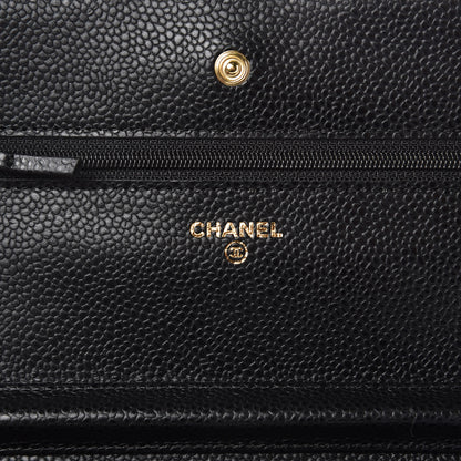 Chanel Caviar Quilted Wallet On Chain WOC Black 6 of 9