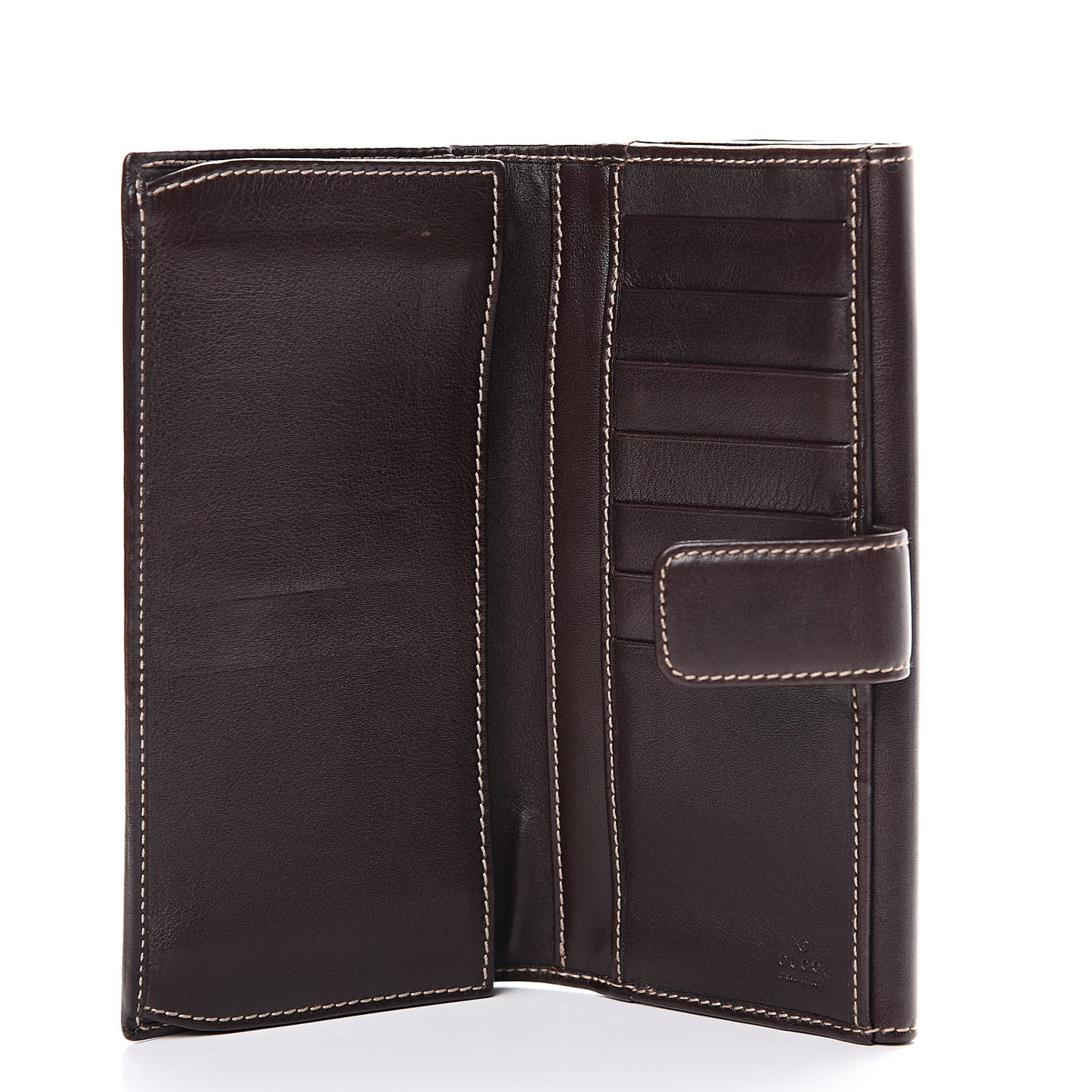 Calfskin Britt Continental Wallet Brown