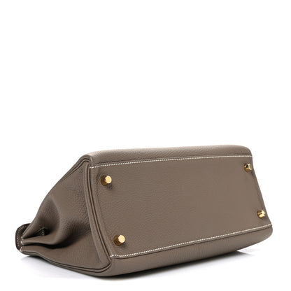 Hermes Togo Kelly Retourne 28 Etoupe 4 of 10