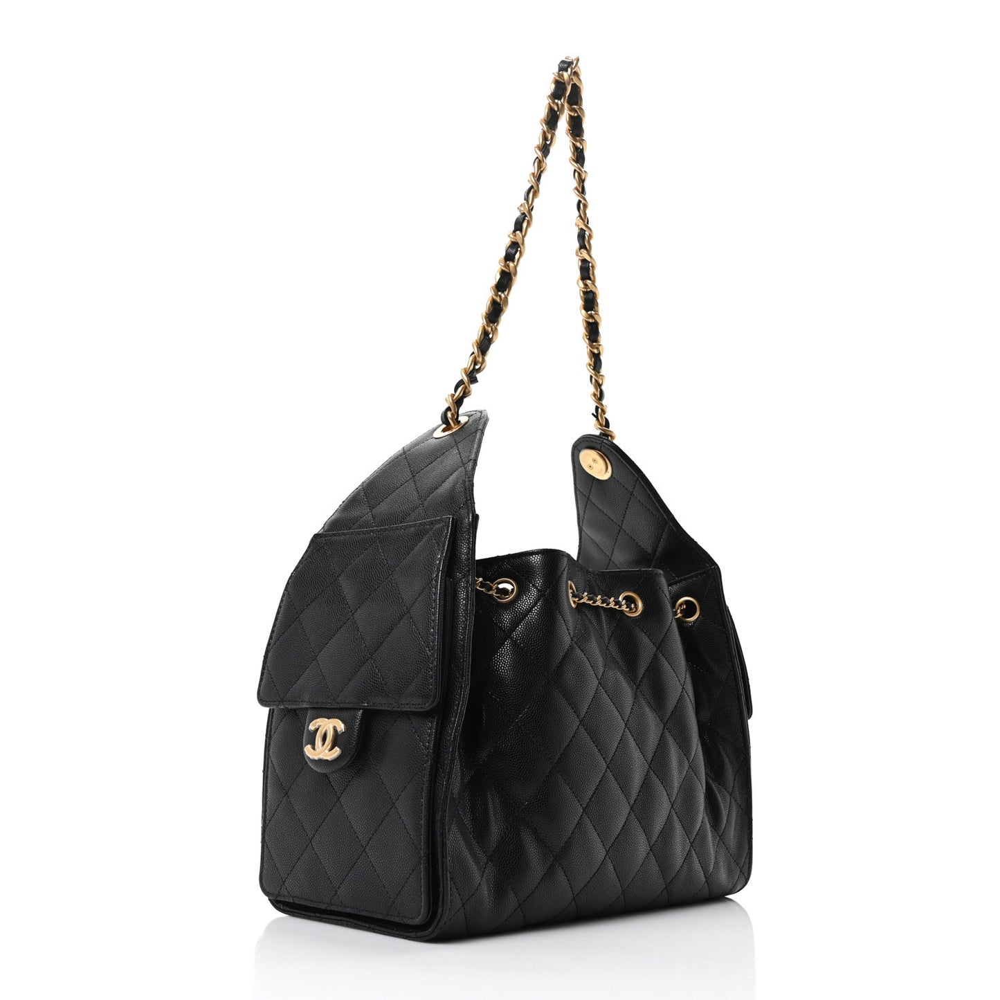 Caviar Quilted Small Chanel 25 Handbag Black