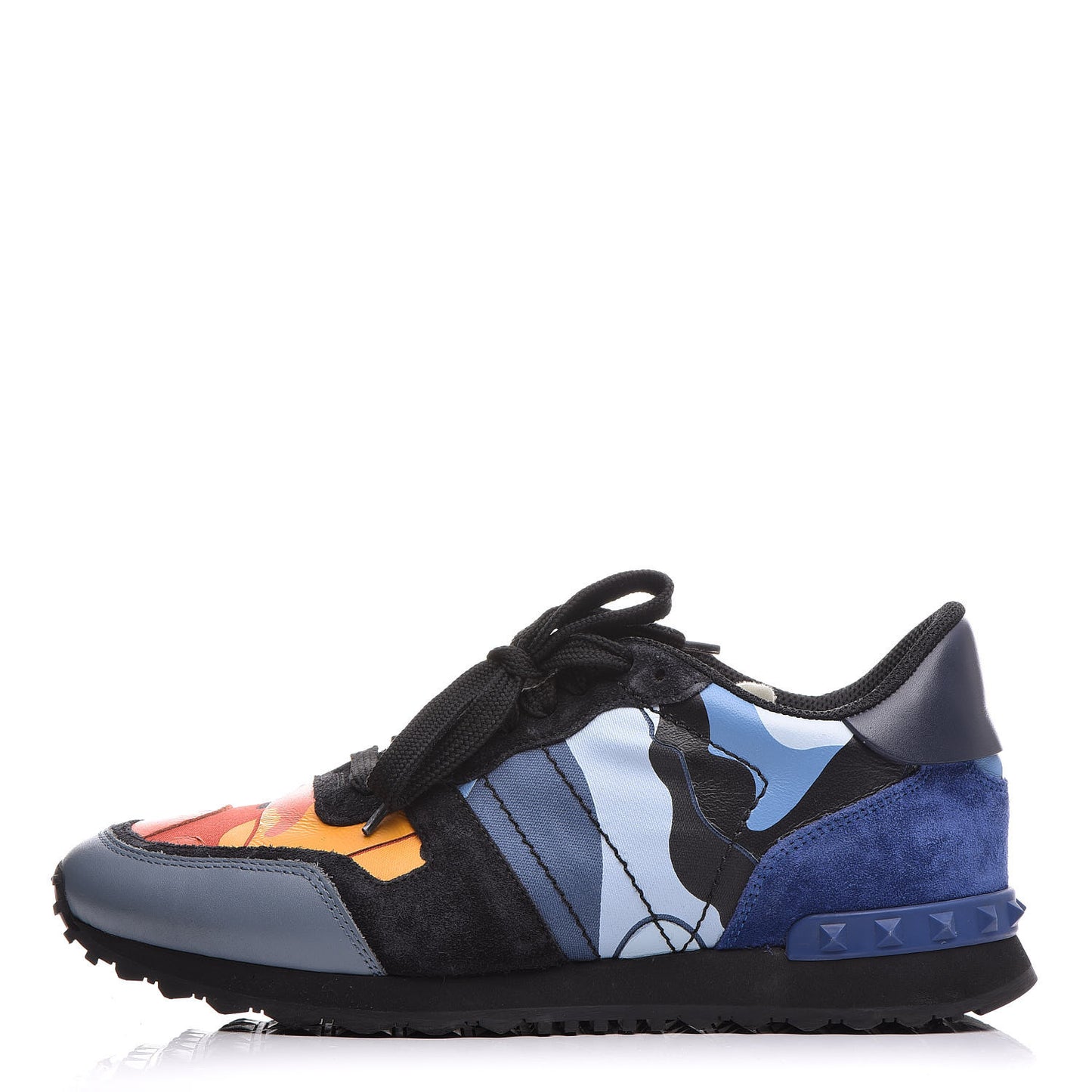 Nappa Suede Camouflage Mens Rockrunner Sneakers 39 Multicolor
