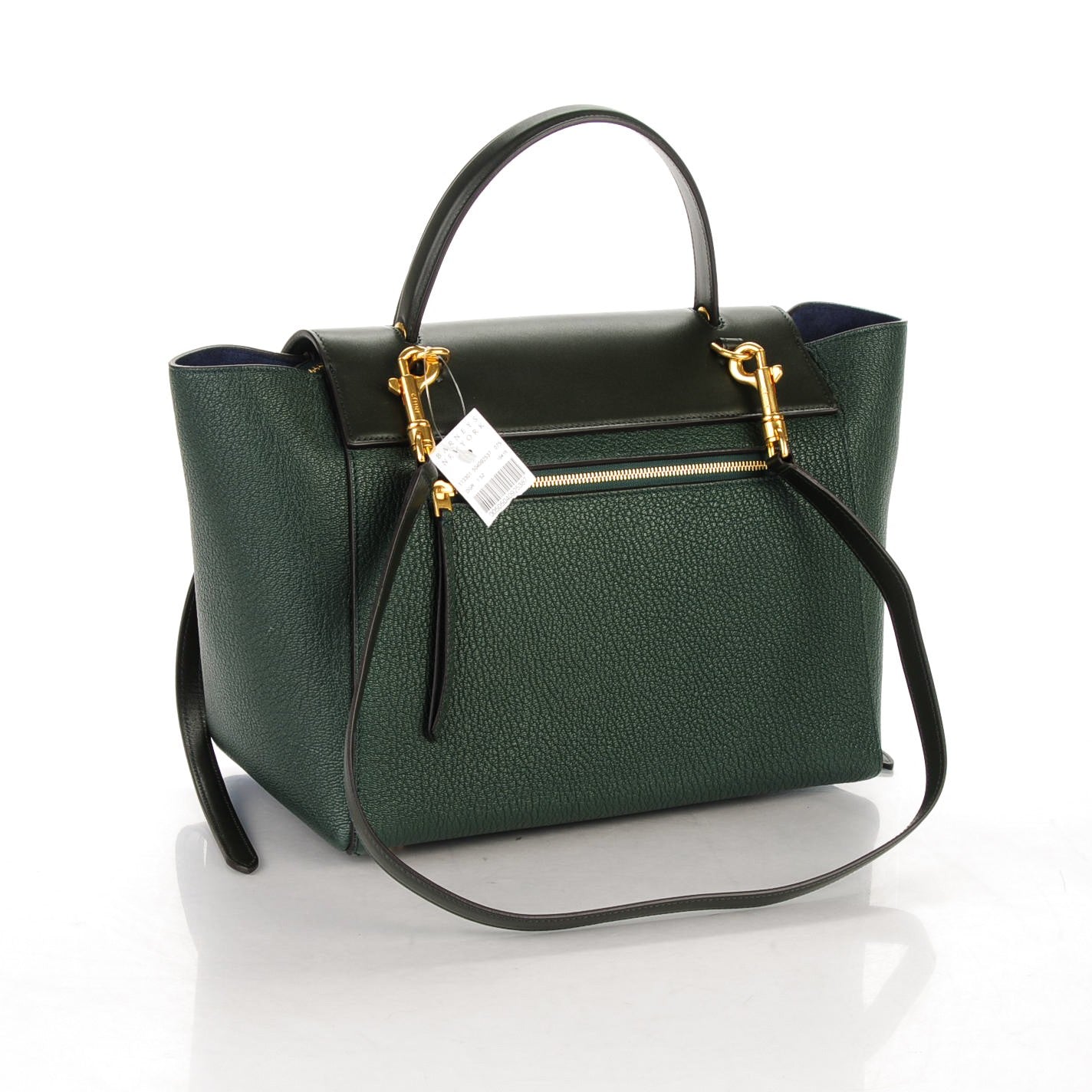 Celine Goatskin Smooth Calfskin Mini Belt Bag Dark Green 3 of 8