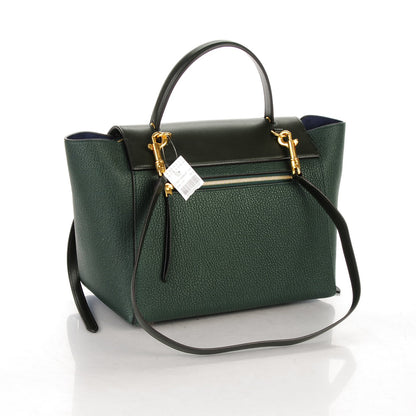 Celine Goatskin Smooth Calfskin Mini Belt Bag Dark Green 3 of 8