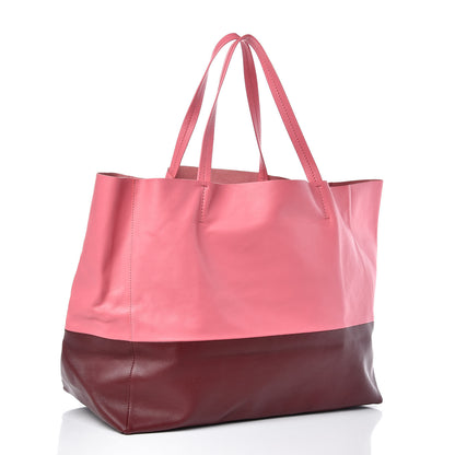 Celine Lambskin Horizontal Bi-Color Cabas Pink Rust 3 of 8