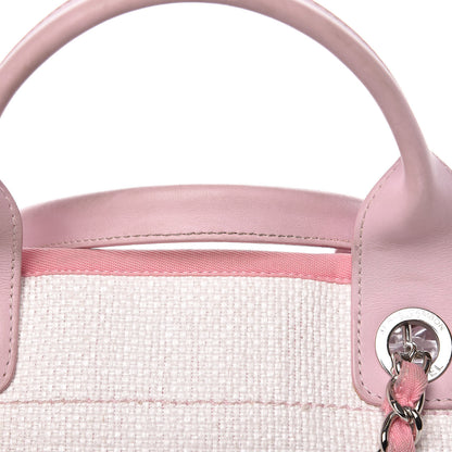 Chanel Woven Straw Raffia Large Deauville Tote Pink 24 of 31