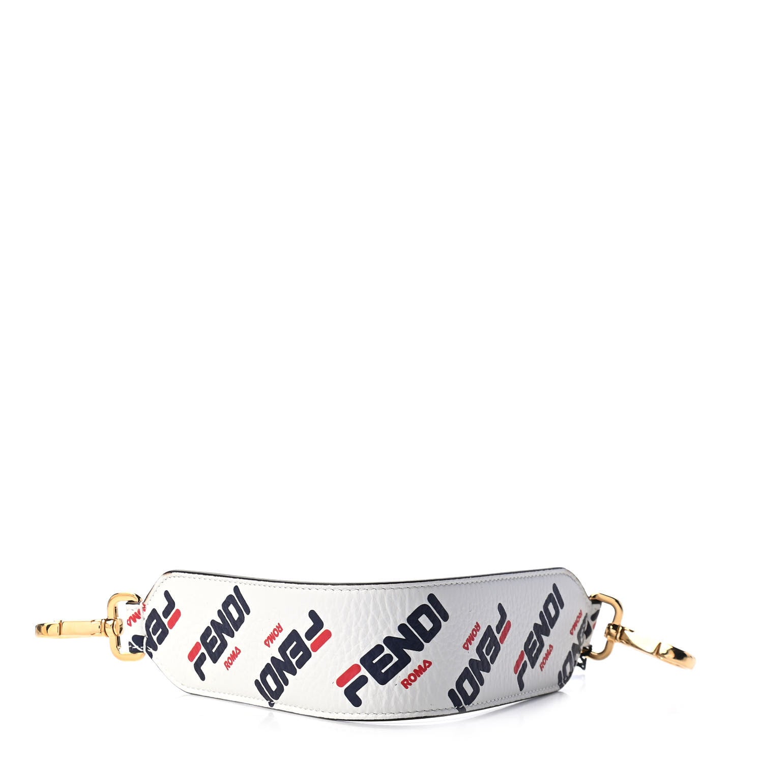 Fendi X FILA Calfskin Mania Mini Strap You White 1 of 2