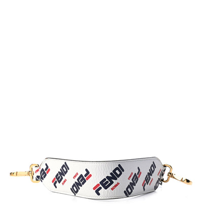Fendi X FILA Calfskin Mania Mini Strap You White 1 of 2