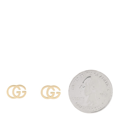 Gucci 18K Yellow Gold GG Tissue Stud Earrings 2 of 5