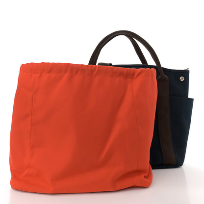 Hermes Toile Sac De Pansage Groom Bleu Navy Feu 2 of 13