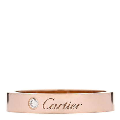 Cartier 18K Pink Gold Diamond 4mm C De Cartier Wedding Band Ring 62 10 1 of 4