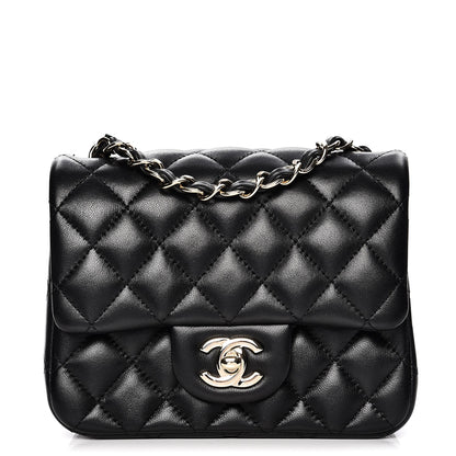 Chanel Lambskin Quilted Mini Square Flap Black 1 of 8