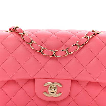 Chanel Lambskin Quilted Mini Rectangular Flap Pink 5 of 10