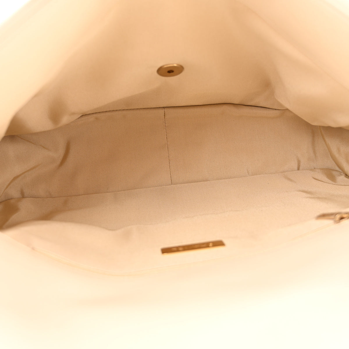 Lambskin Quilted Maxi Chanel 19 Flap Beige