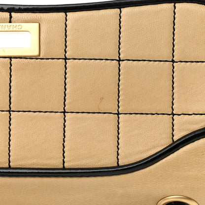 Chanel Lambskin Reissue Chocolate Bar Flap Beige Black 19 of 23