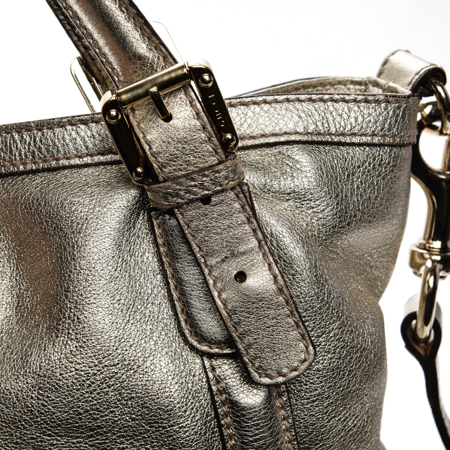 Gucci Metallic Calfskin Medium Britt Tote Gold 11 of 11