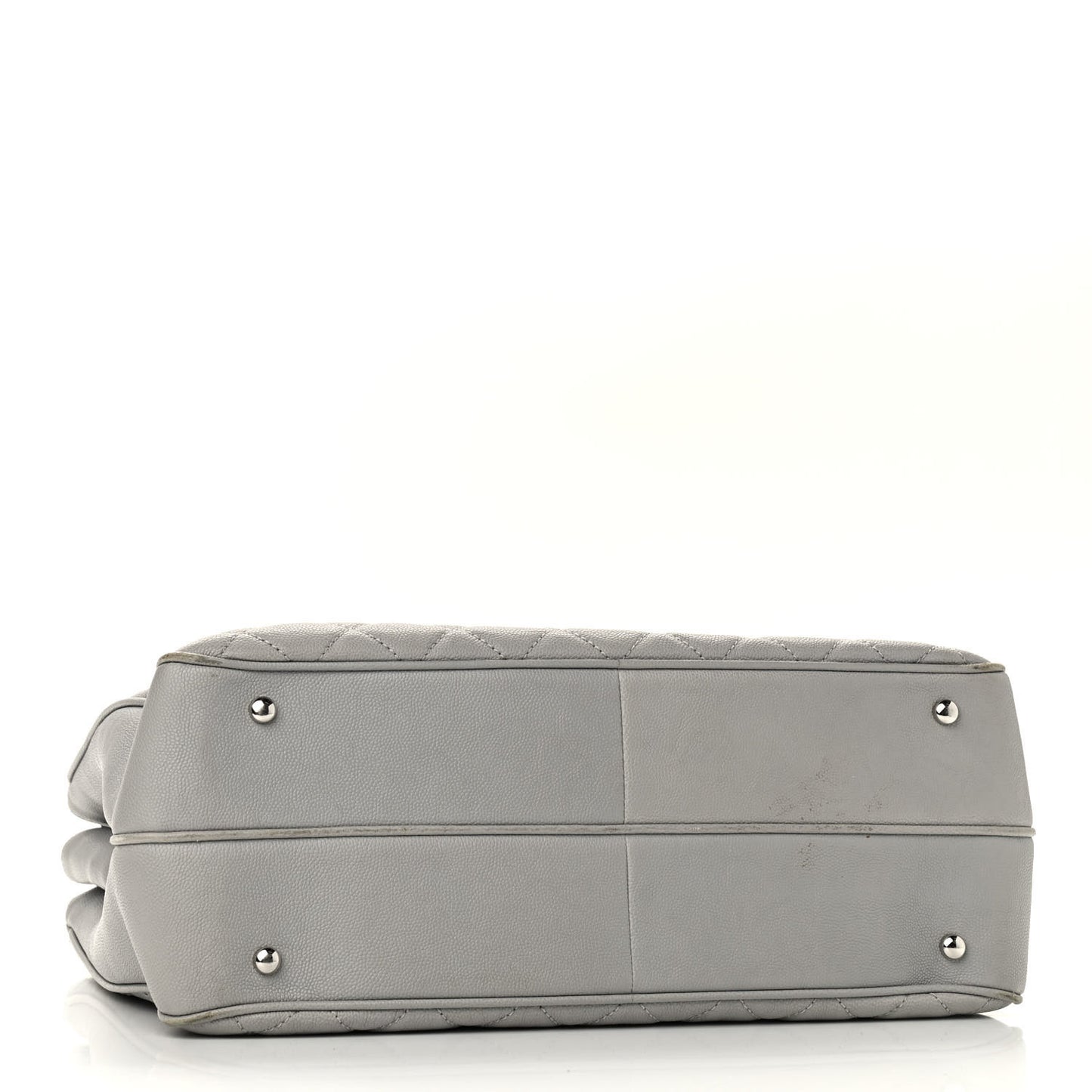 Caviar Quilted Large Urban Companion Top Handle Shopping Tote Grey