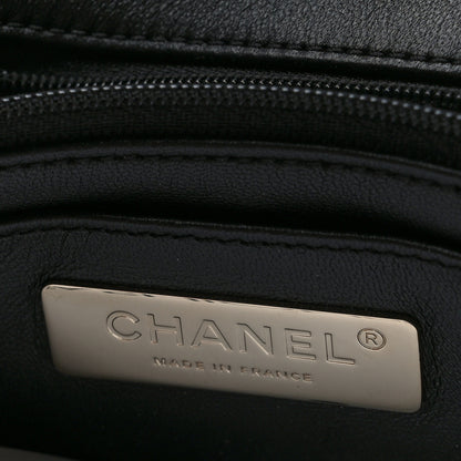 Chanel Shearling Lambskin Large Fluffy Tartan Single Flap Black White 6 of 9