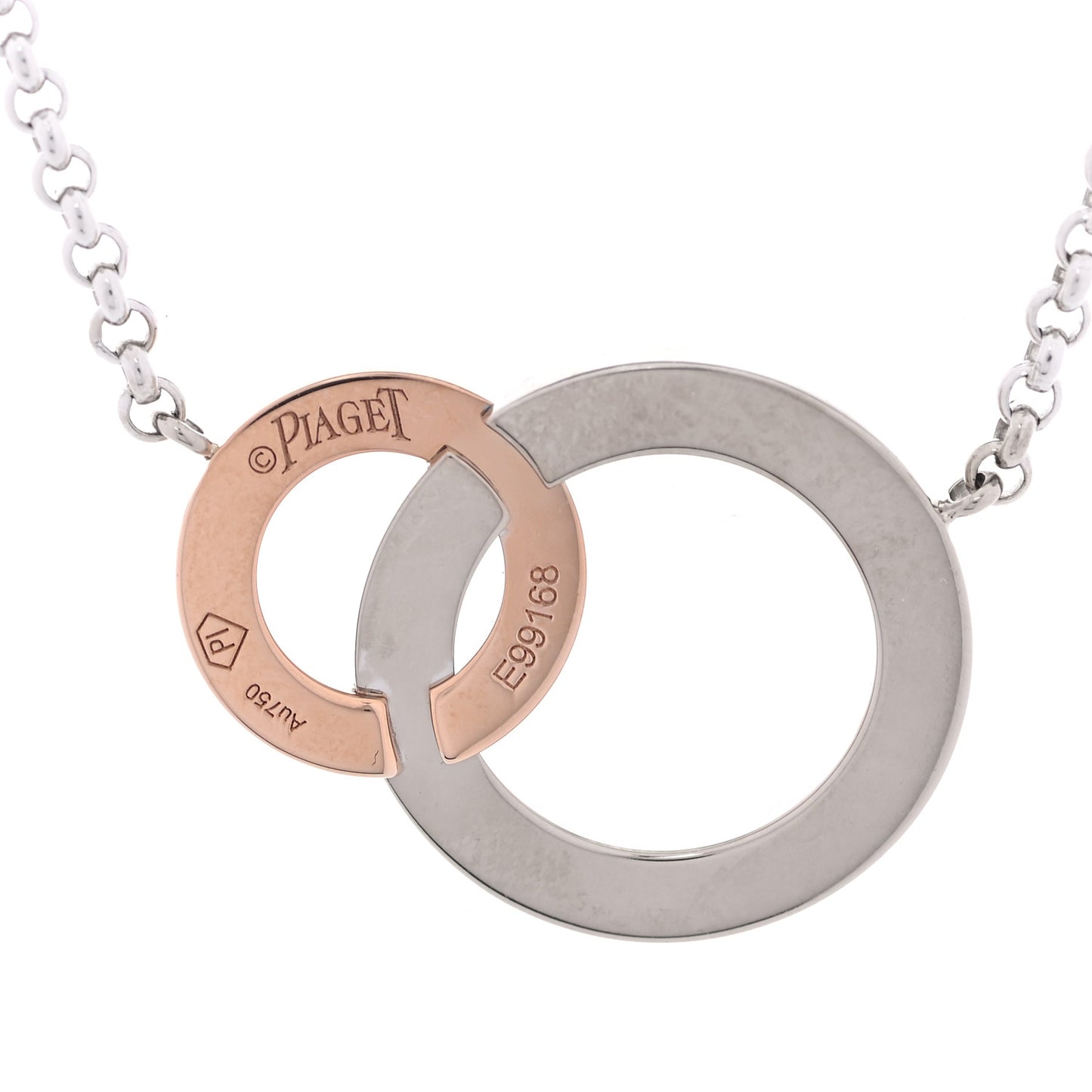 18K White Rose Gold Diamond Possession Toi Moi Pendant Necklace