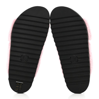 Louis Vuitton Shearling Paseo Sandals 38.5 Pink 5 of 15