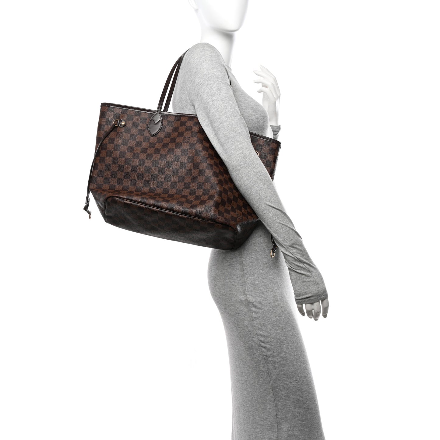 Damier Ebene Neo Neverfull MM Rose Ballerine