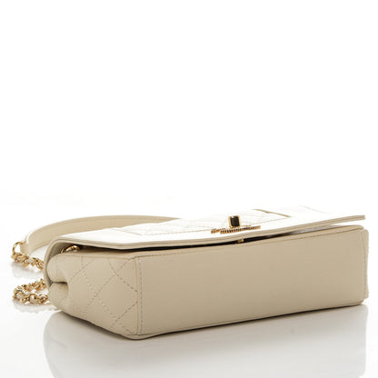 Chanel Sheepskin Quilted Small Vintage Mademoiselle Flap Light Beige 4 of 7