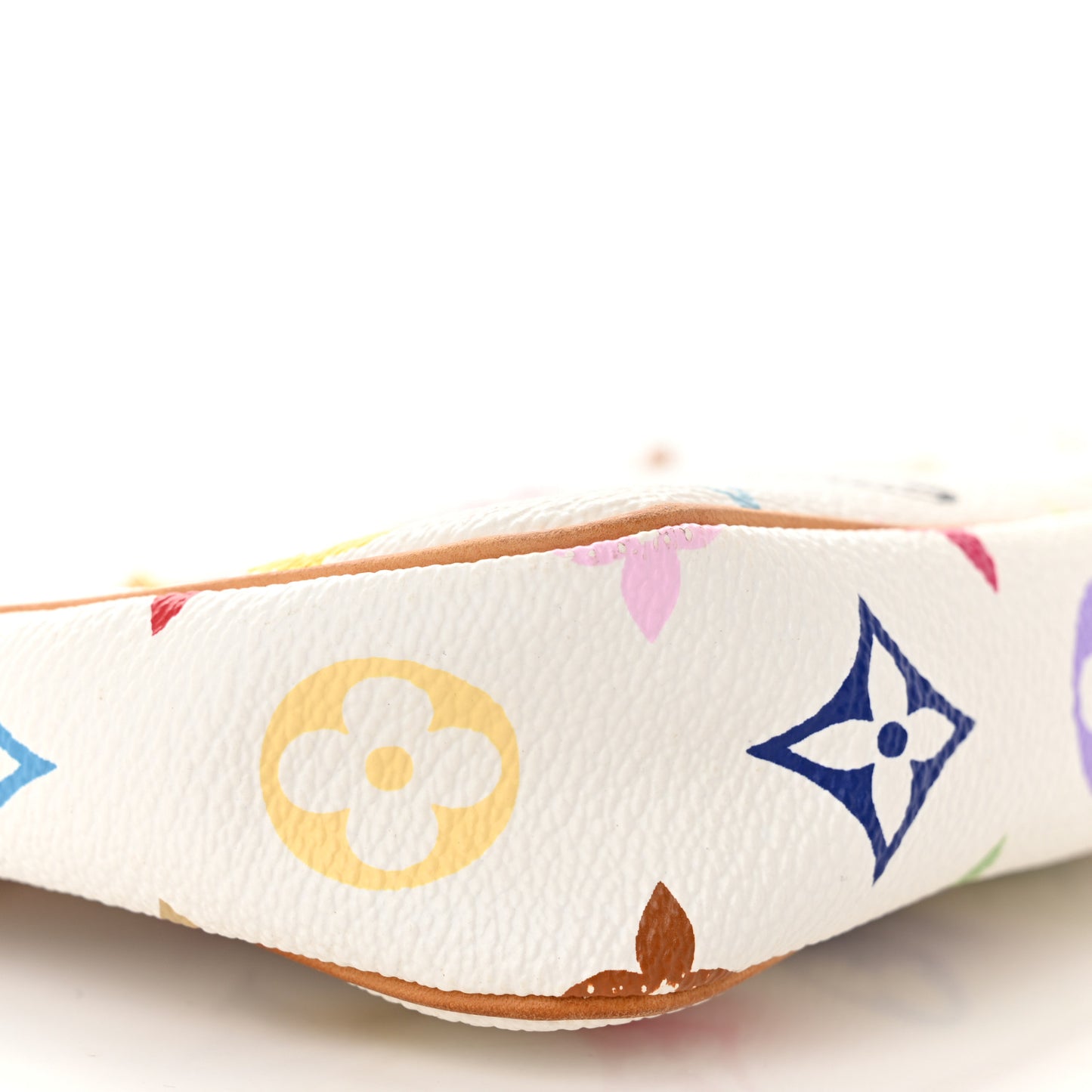 LOUIS VUITTON Monogram Multicolor Pochette Accessories White
