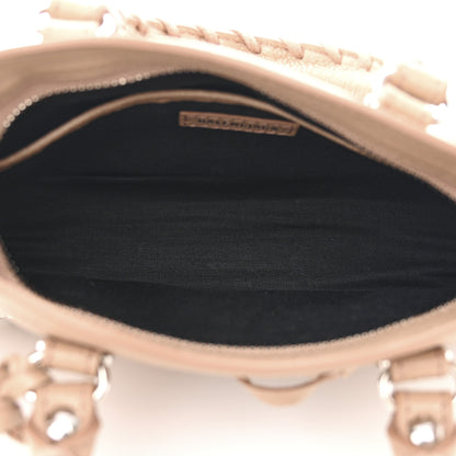 Balenciaga Chevre Silver Metallic Edge Hardware Nano City Beige Latte 5 of 11