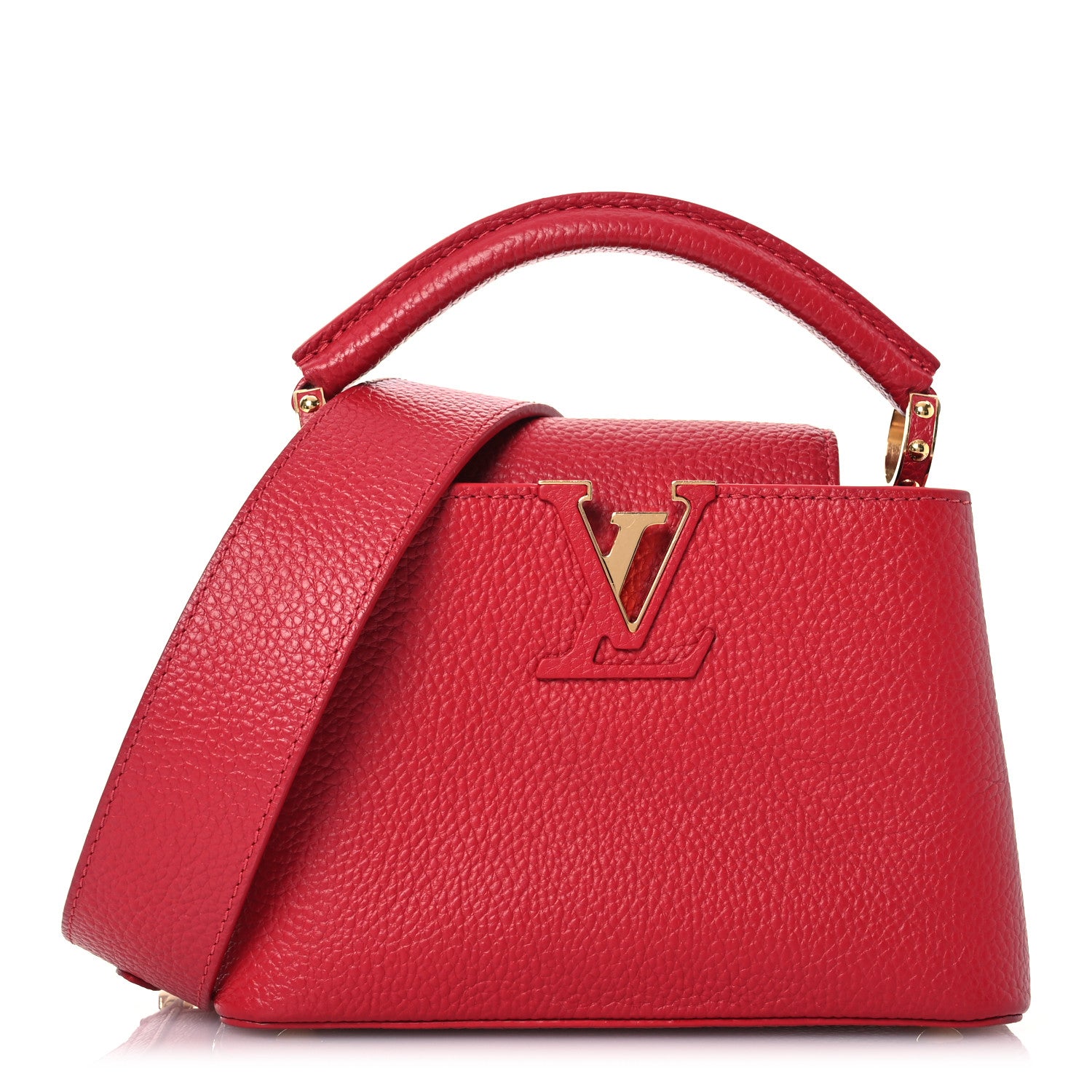 Louis Vuitton Taurillon Mini Capucines Scarlet 1 of 15