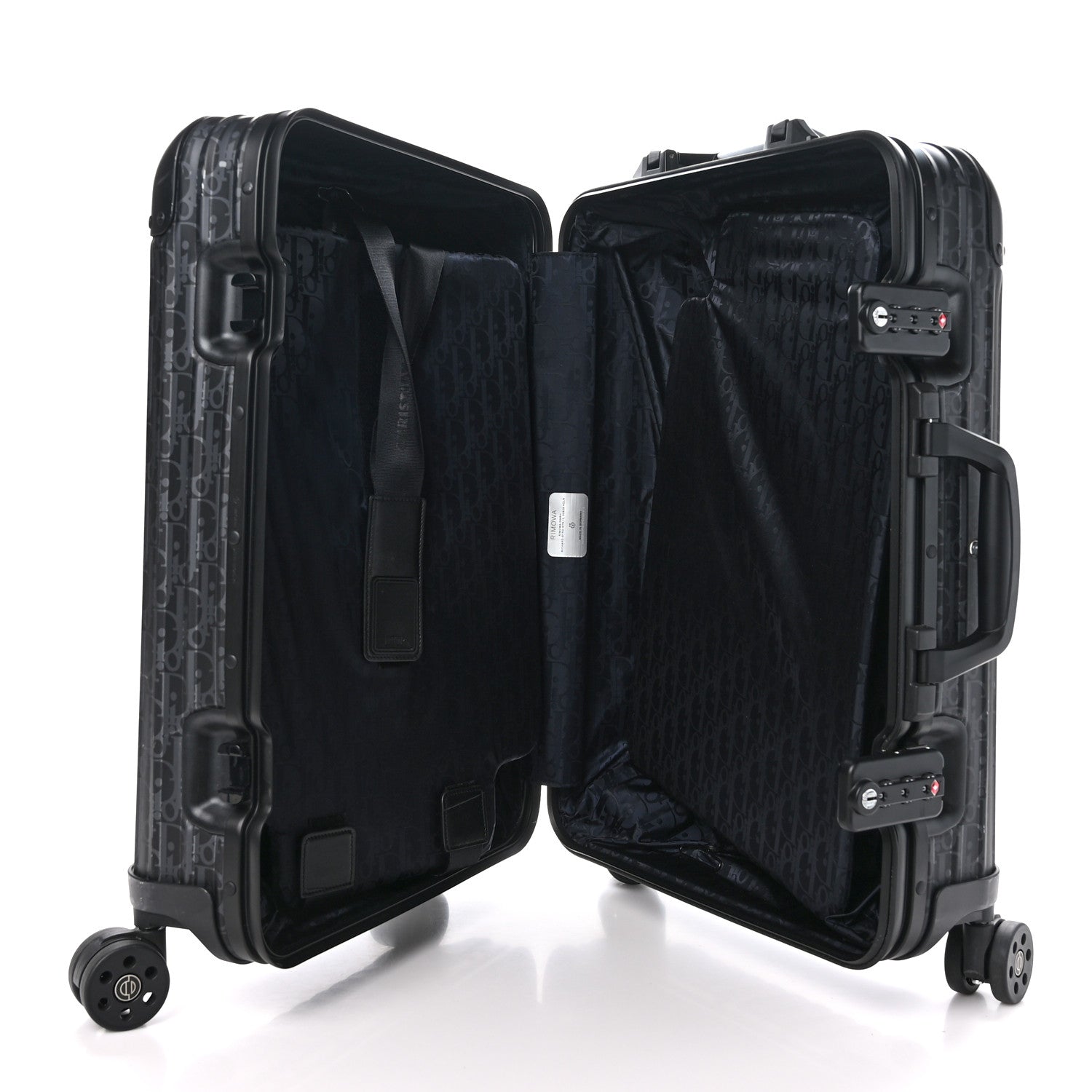 Christian Dior X RIMOWA Aluminum Gradient Cabin Luggage Black 4 of 10