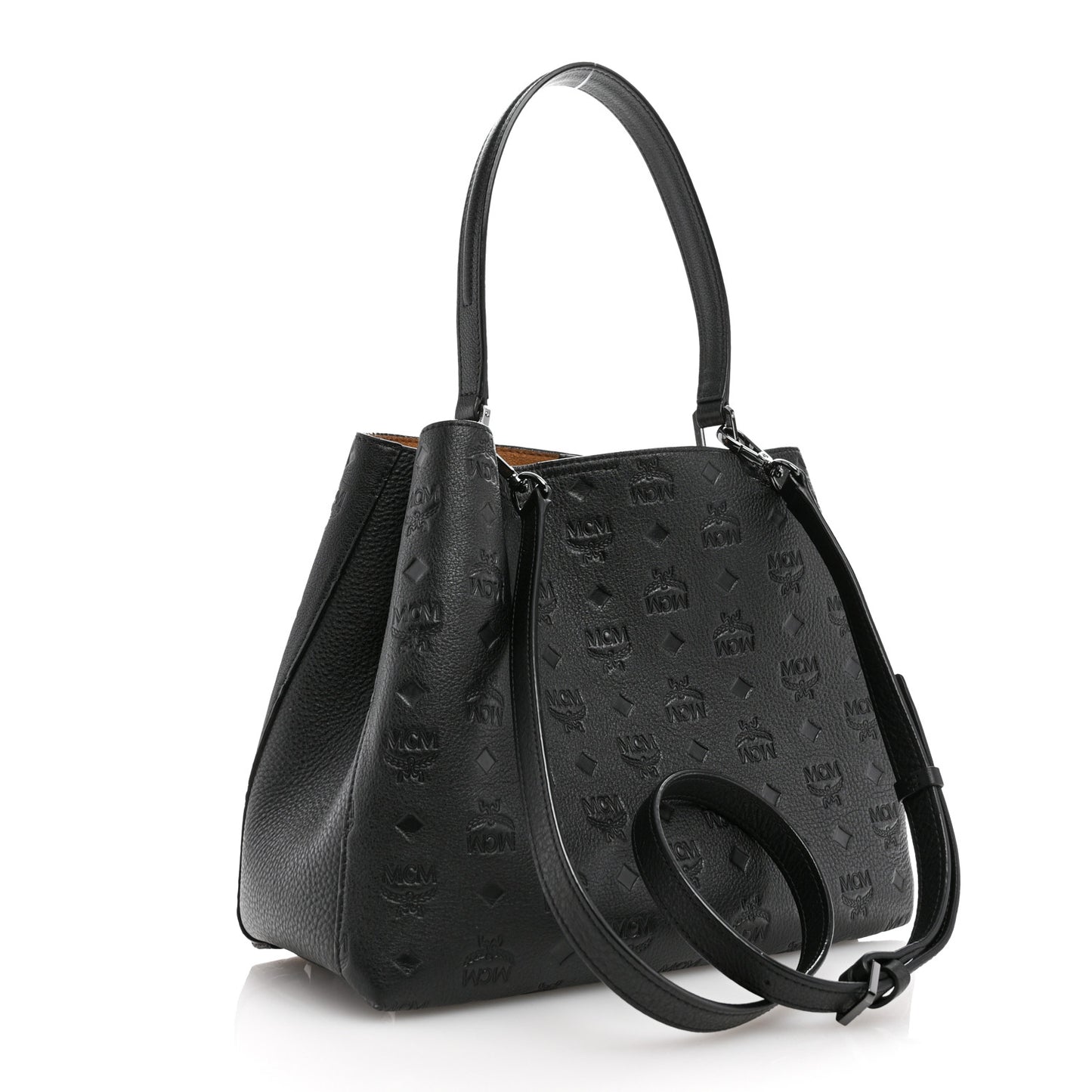 Calfskin Ottomar Monogram Sarah Convertible Hobo Black