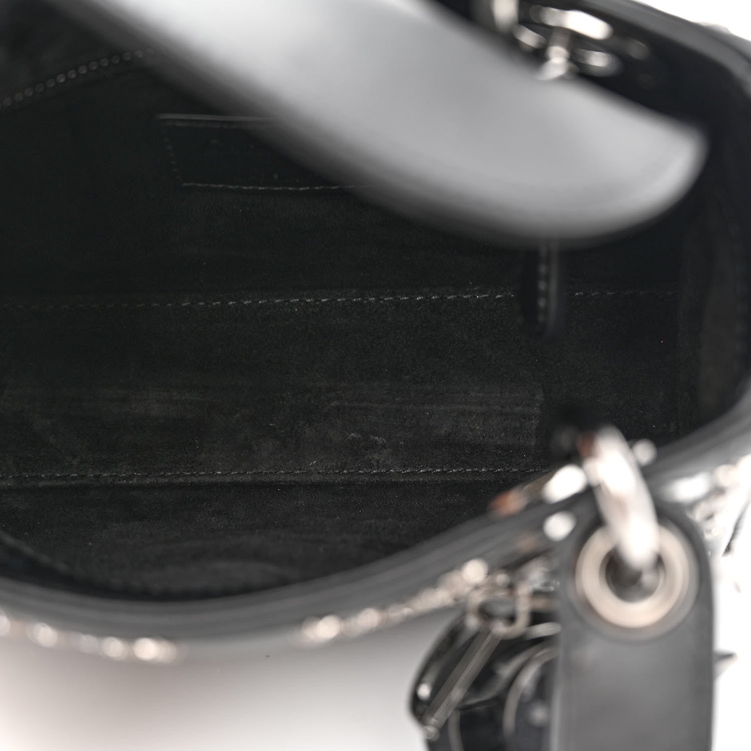 Christian Dior Lambskin Cannage Lucky Star Studded Mini Lady Dior Black Black 5 of 13