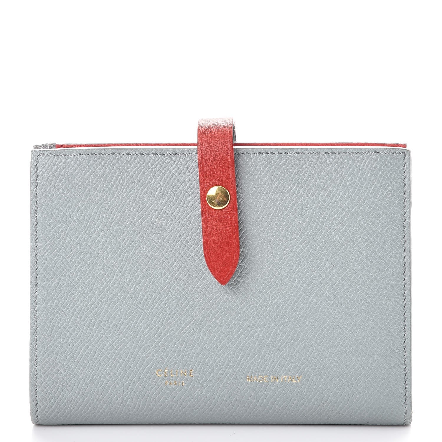 Celine Grained Calfskin Medium Multifunction Strap Wallet Blue 1 of 10