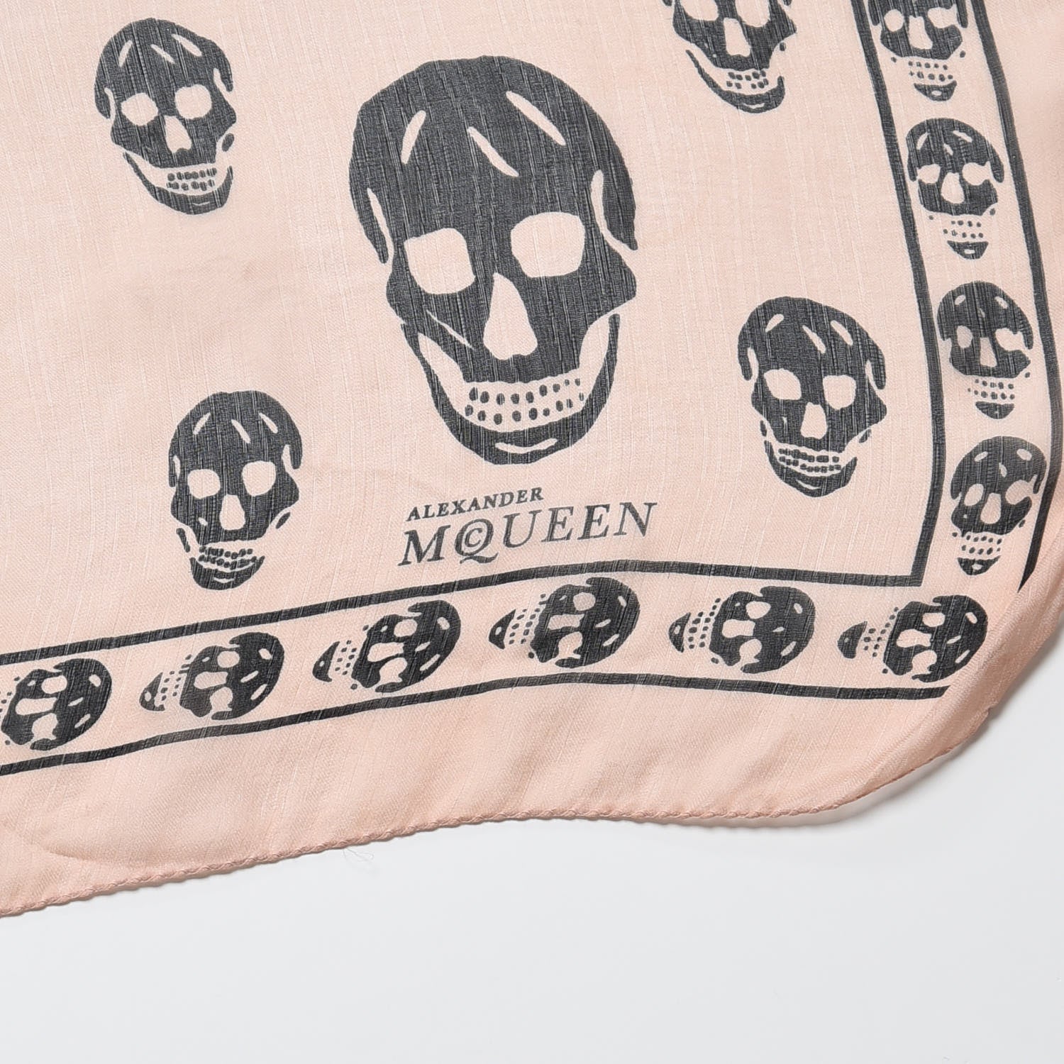 Alexander McQueen Silk Chiffon Skull Scarf Pink 4 of 4