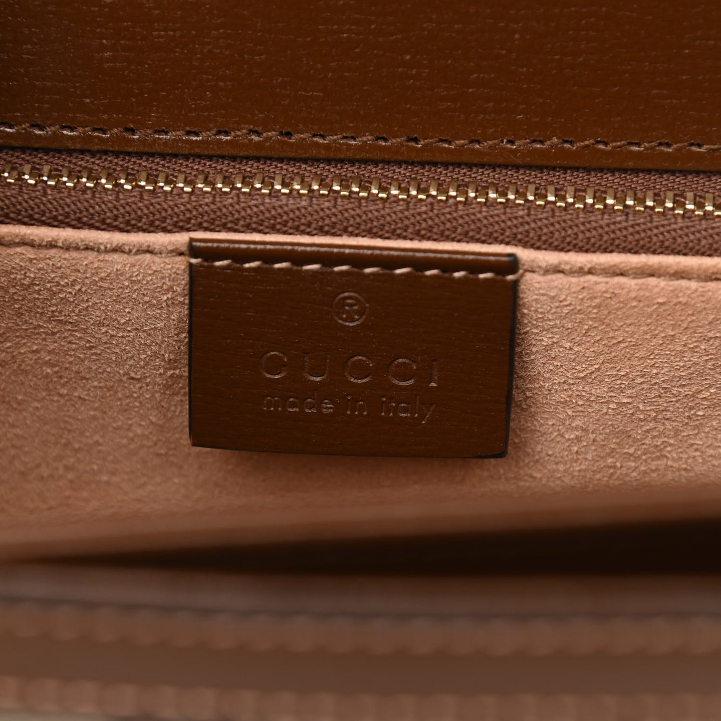 GG Supreme Monogram Horsebit 1955 Shoulder Bag Beige Brown Sugar