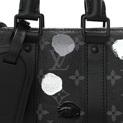 Louis Vuitton LV X YK Monogram Eclipse Keepall Bandouliere 25 Black Silver 7 of 9