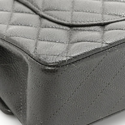 Chanel Caviar Quilted Medium Double Flap Dark Grey 12 of 16