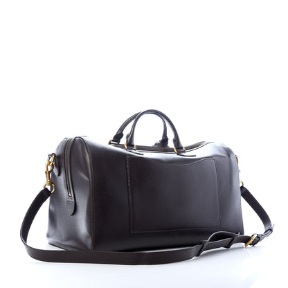Gucci Calfskin Web Duffle Dark Brown 2 of 8