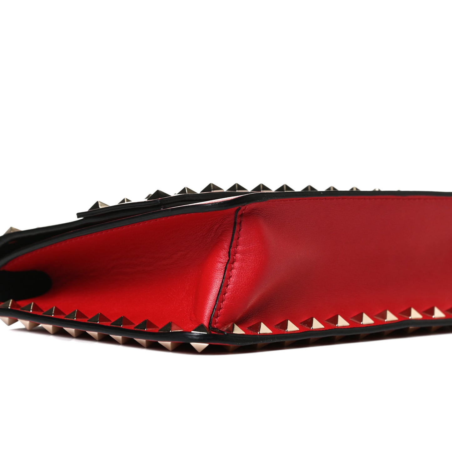 Vitello Rockstud Side Slip Crossbody Rouge Pur