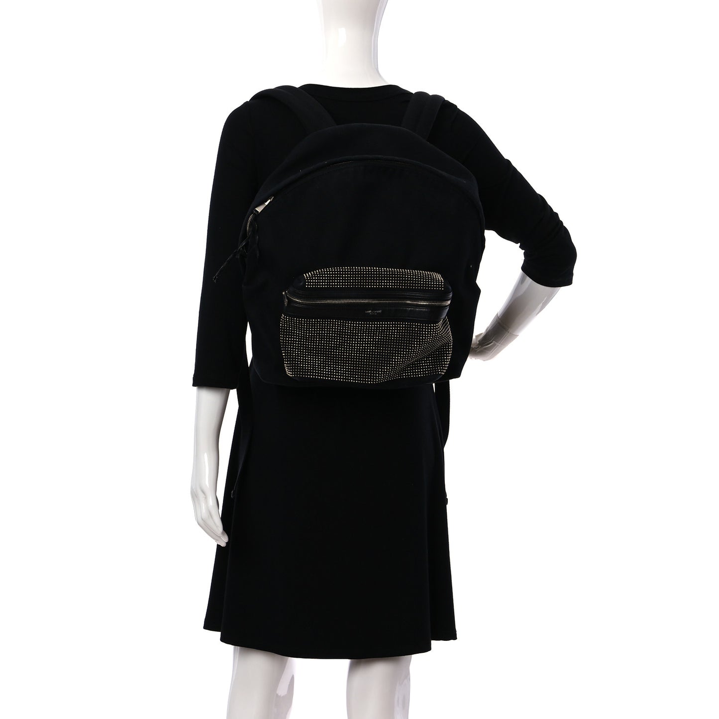 Canvas City Studded Backpack Black
