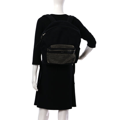 Saint Laurent Canvas City Studded Backpack Black 2 of 11