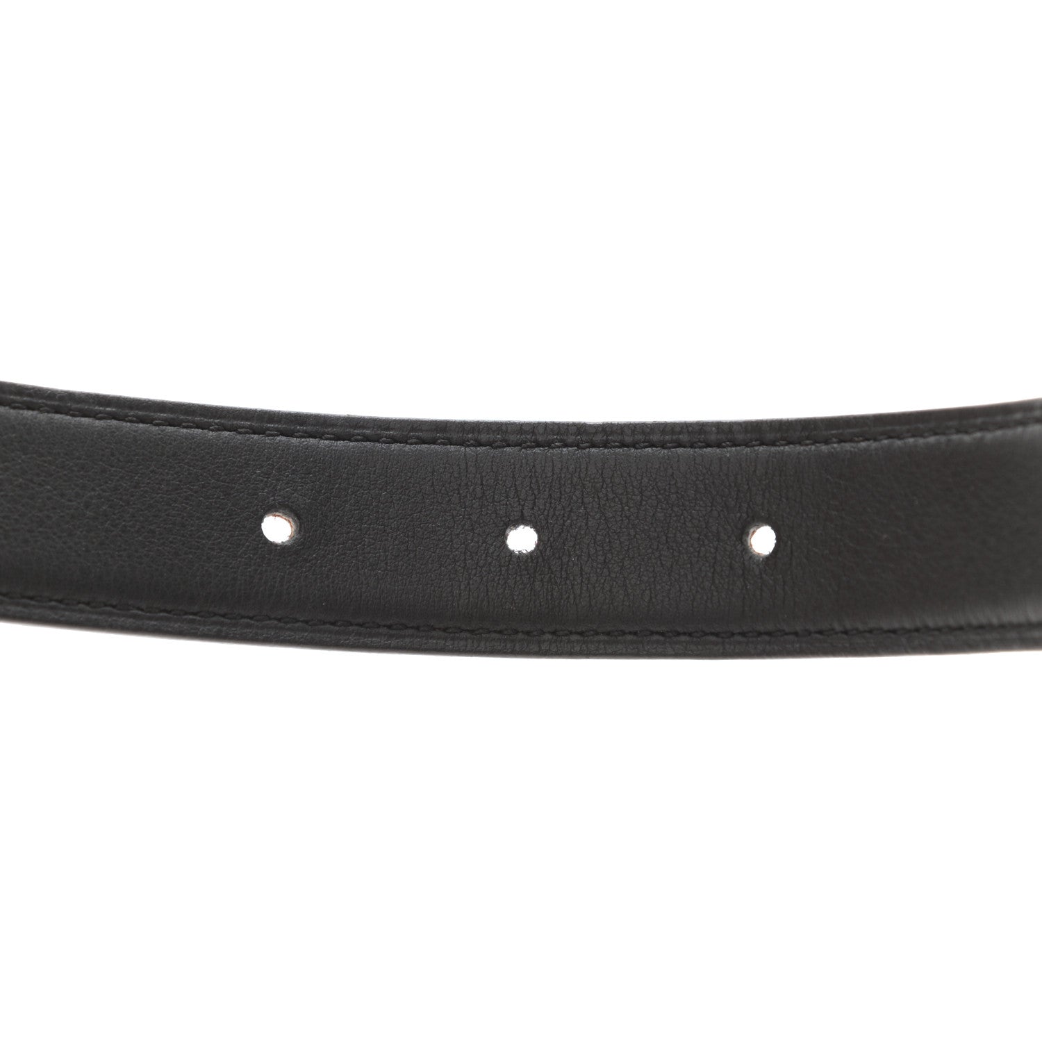 Hermes Epsom Swift Enamel 24mm Belt 90 Etoupe Gold Black 3 of 5