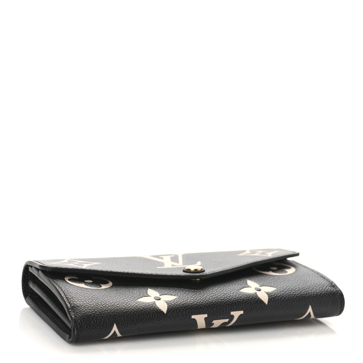 Louis Vuitton Monogram Empreinte Giant Sarah Wallet Black Beige 4 of 8