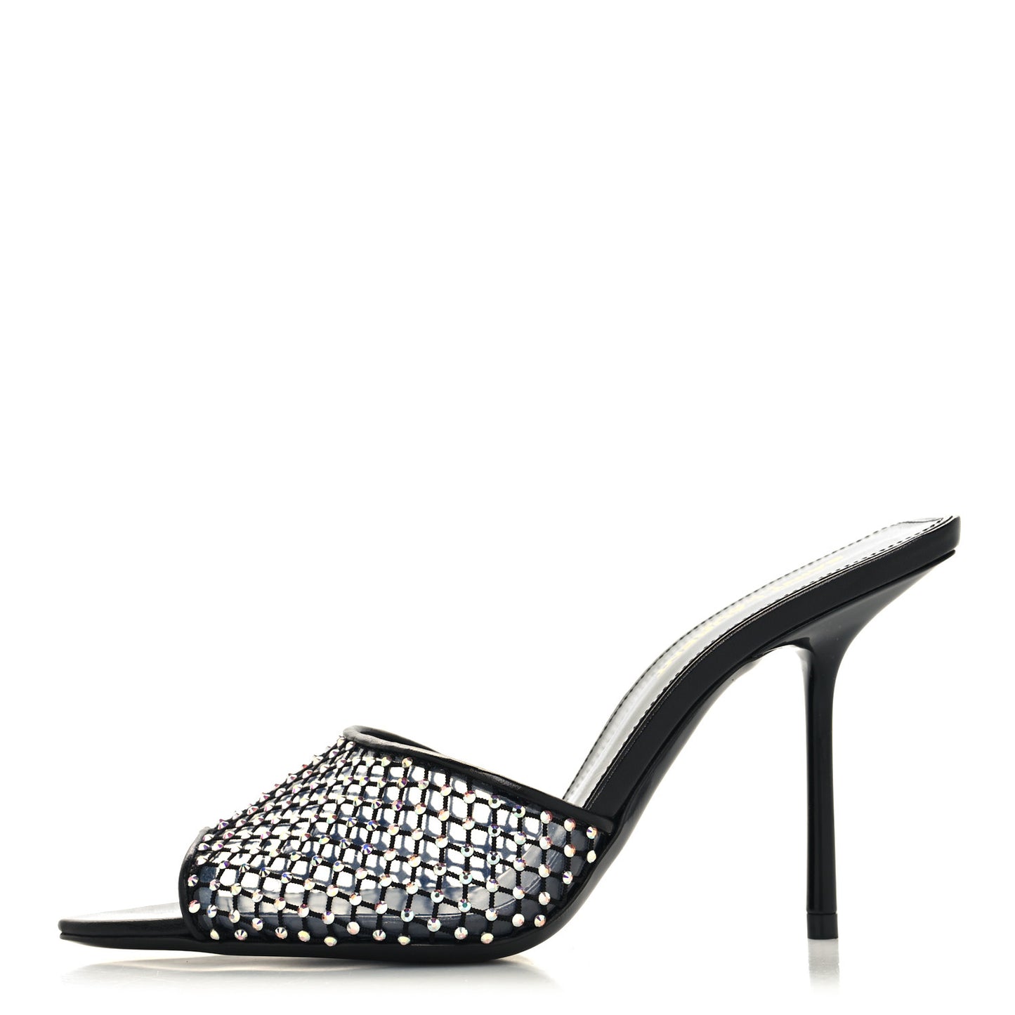 Mesh Strass Giqua 95 Mule Sandals 36.5 Black