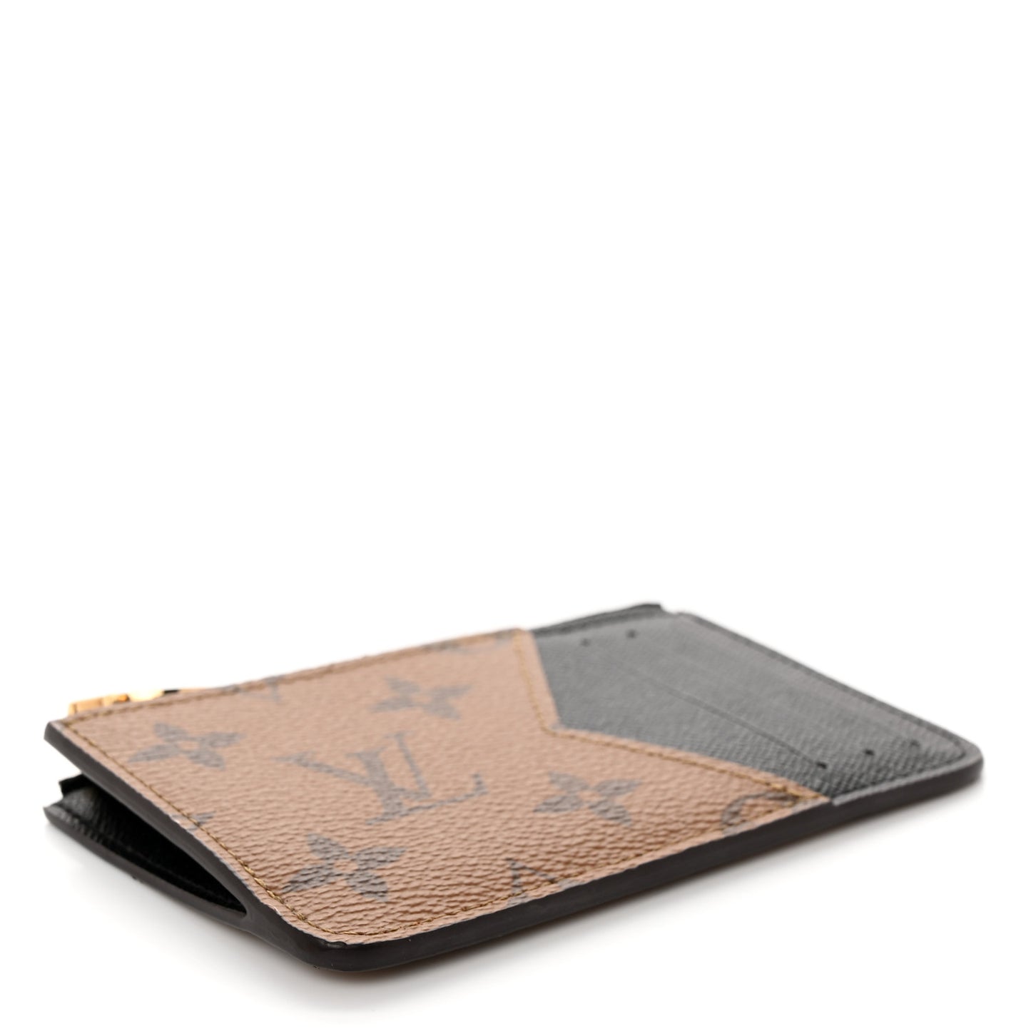 Reverse Monogram Zipped Romy Card Holder
