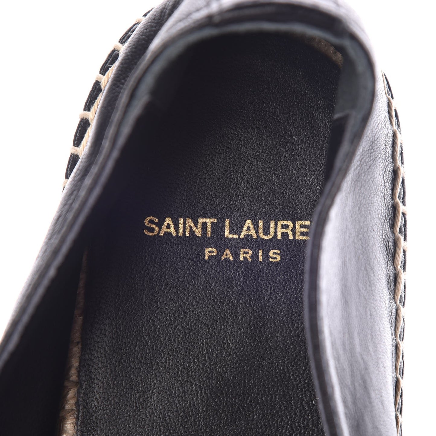 Lambskin Monogram Espadrilles 37.5 Black