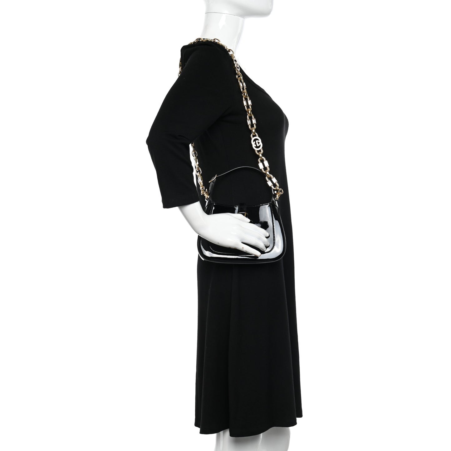 Patent Mini Jackie 1961 Crystal Hobo Black