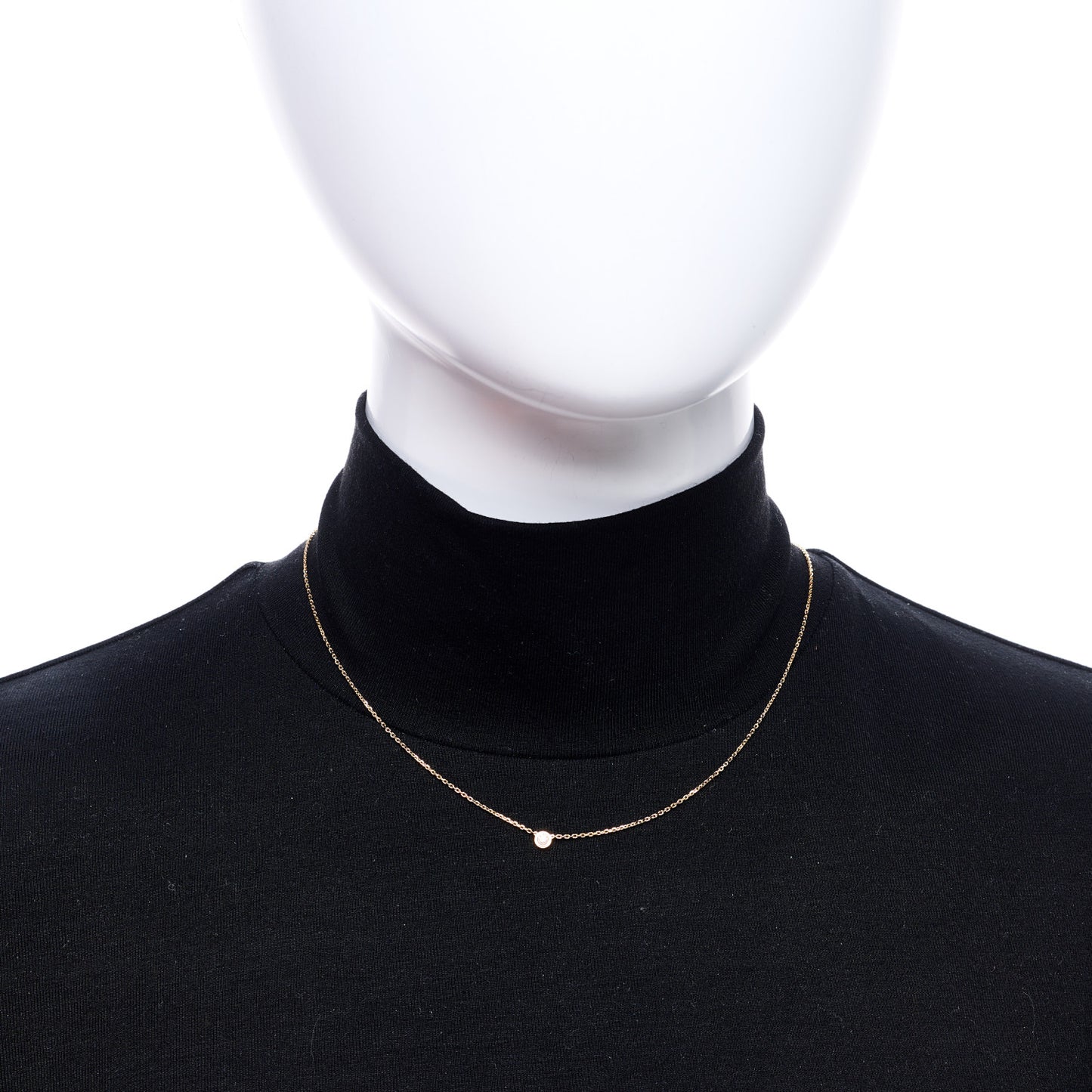 18K Yellow Gold Diamond XS D'Amour Pendant Necklace