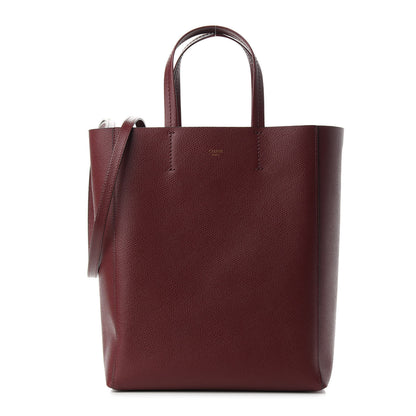 Celine Grained Calfskin Small Vertical Cabas Light Burgundy 1 of 8