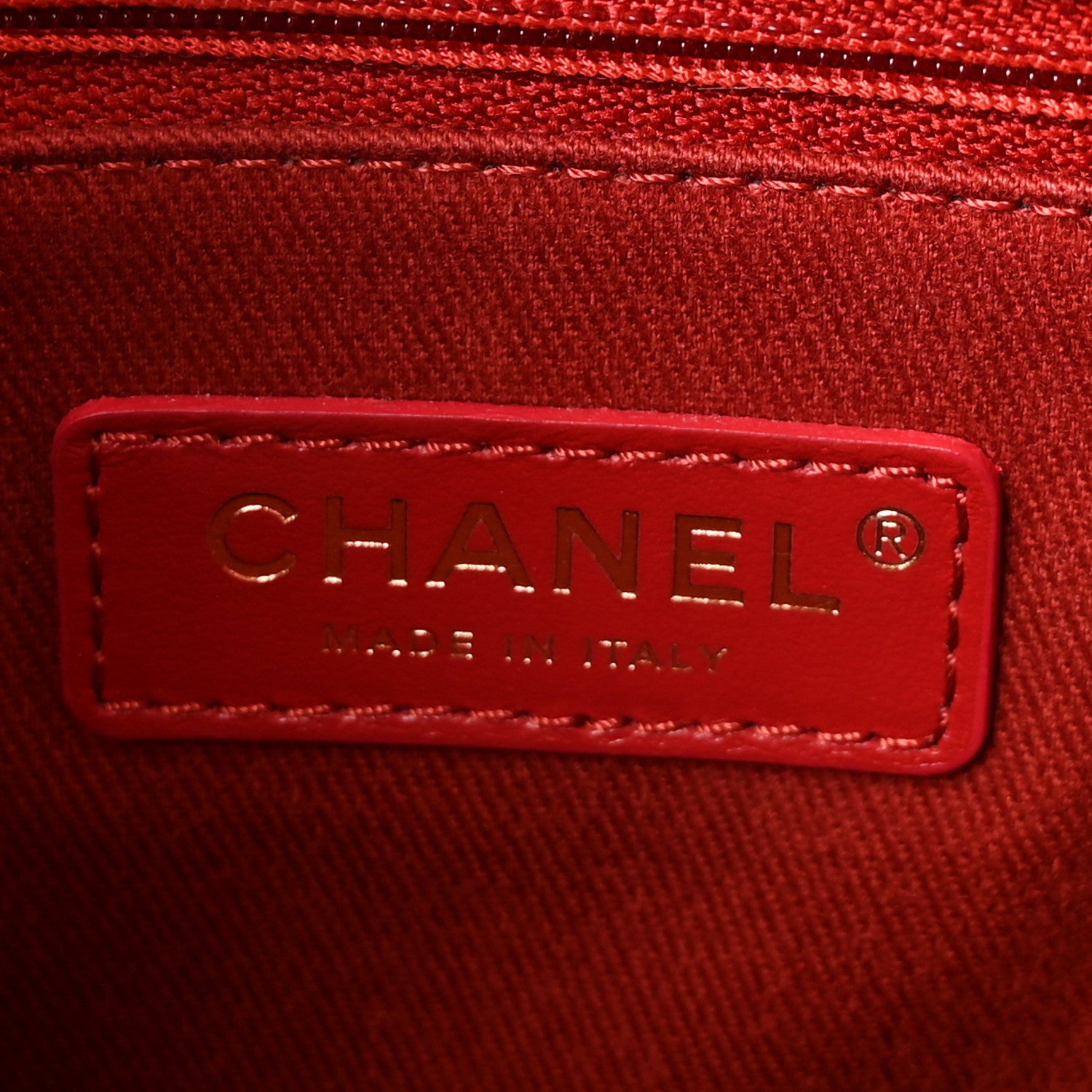 Chanel Caviar Chevron Quilted Small Coco Handle Flap Red 6 of 10
