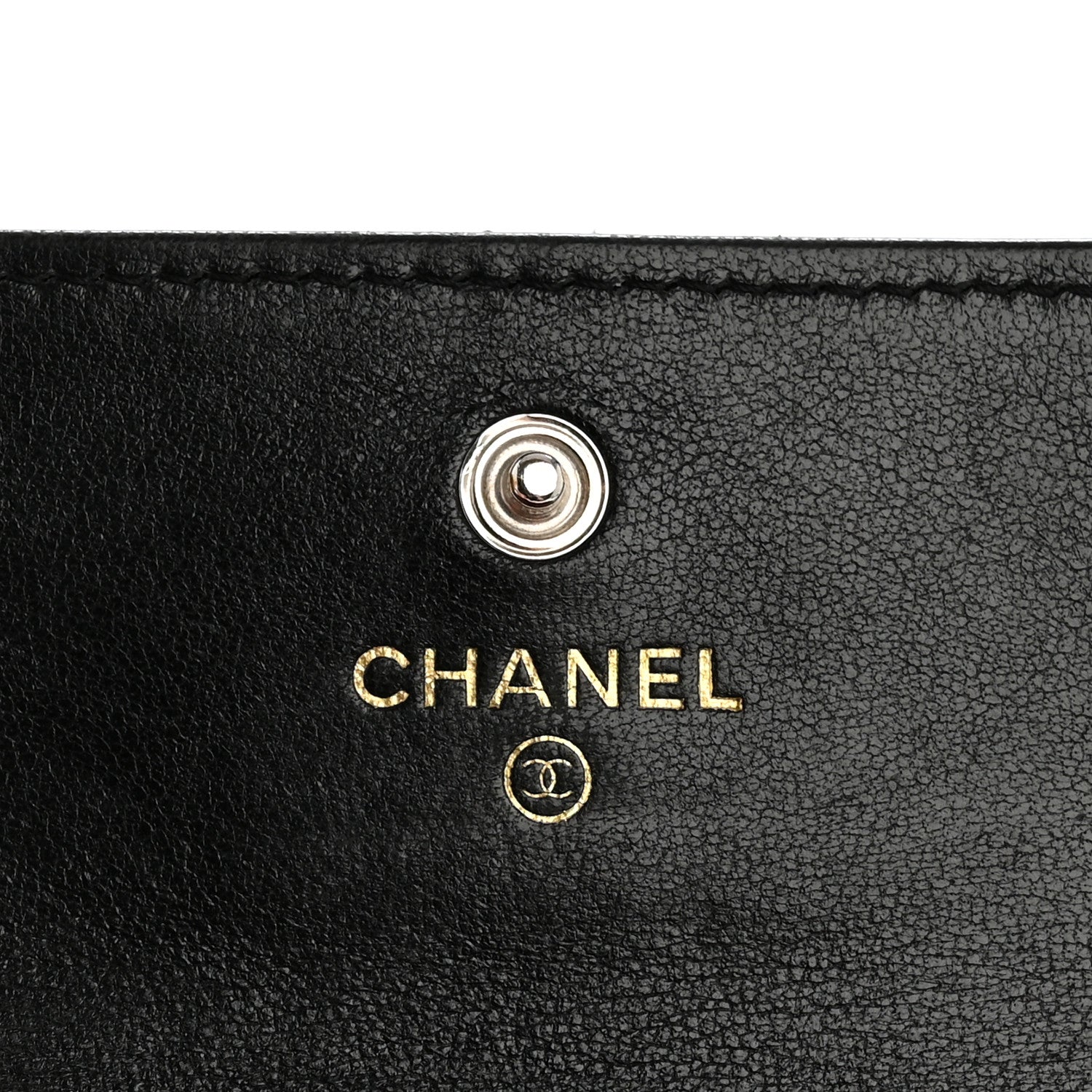 Chanel Lambskin Quilted Chanel 19 Flap Card Holder Black 6 of 11
